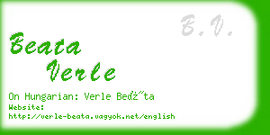 beata verle business card